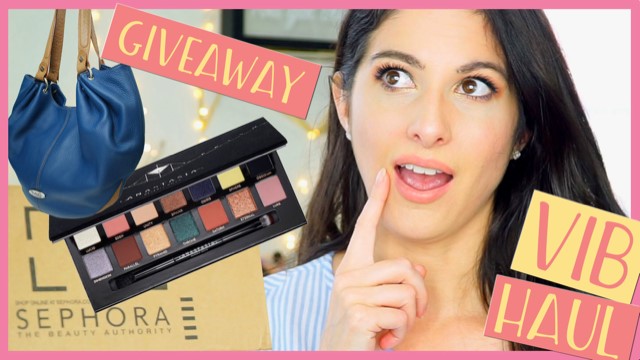 SEPHORA VIB HAUL | OPEN GIVEAWAY ABH PRISIM PALETTE & HANDBAG | NEW MAKEUP 💄