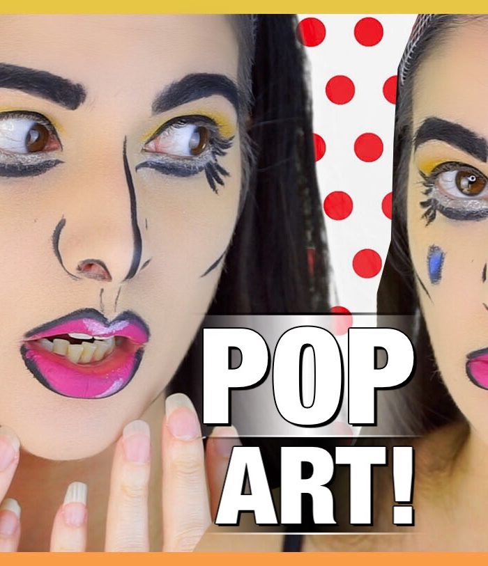 POP ART HALLOWEEN TUTORIAL | EASY COMIC BOOK CHARACTER MAKEUP TUTORIAL